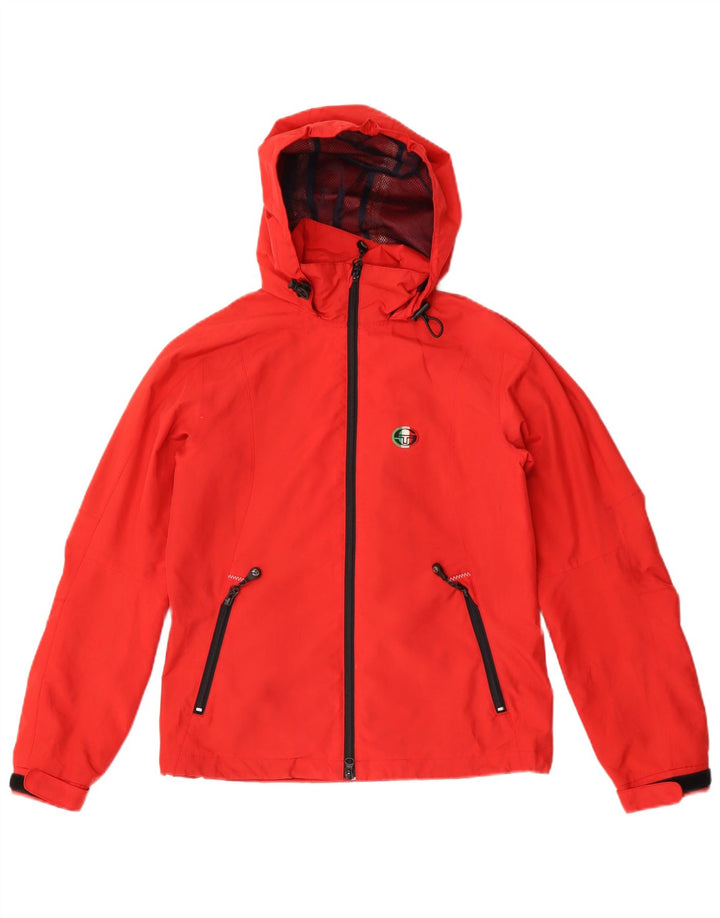 Chaqueta impermeable con capucha para mujer Sergio Tacchini IT 42 Poliéster rojo medio