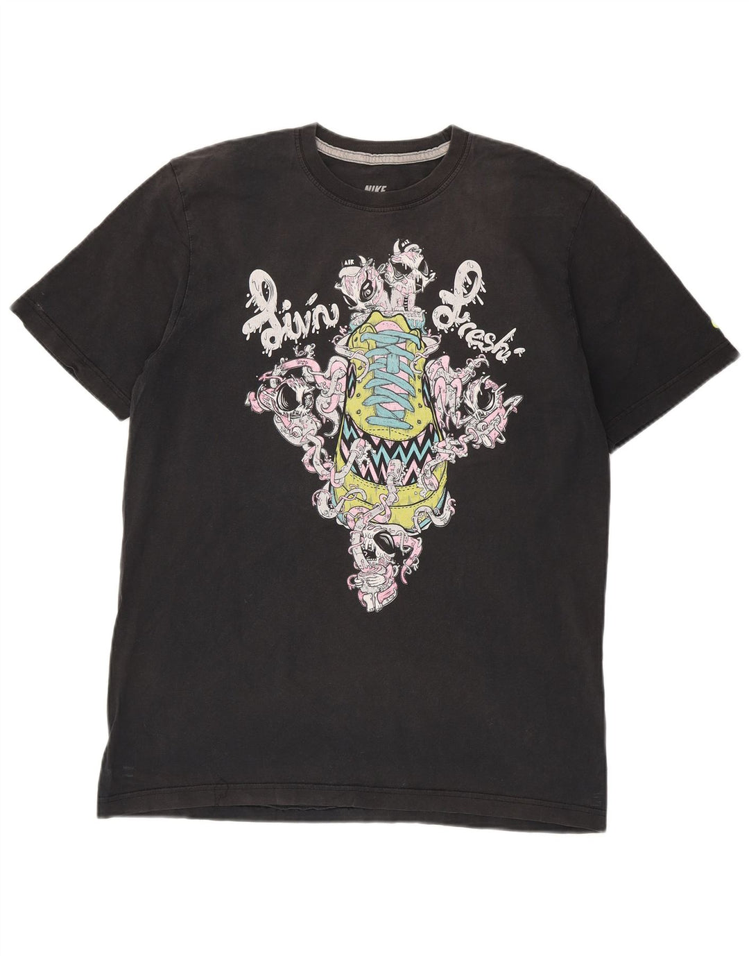 Nike Camiseta gráfica de ajuste estándar para hombre, talla grande, color negro