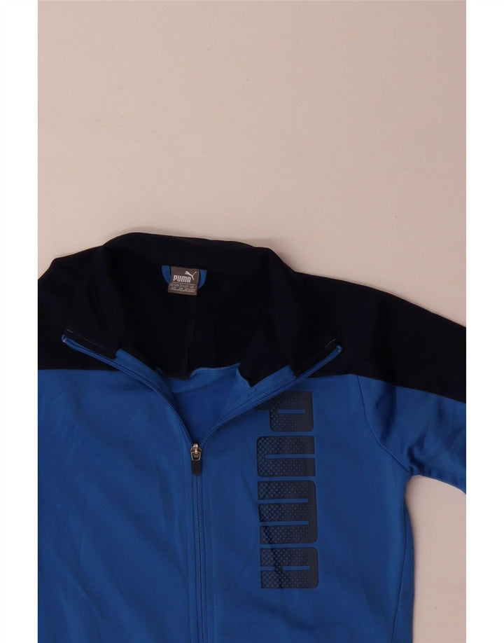 Puma - Chaqueta de chándal con gráfico para niños, 11-12 años, color azul