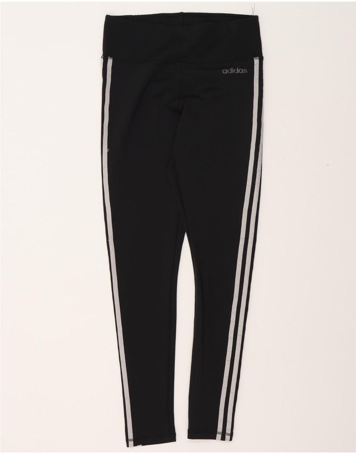 ADIDAS Leggings Climalite para mujer Reino Unido 12/14 Mediano Negro Poliéster