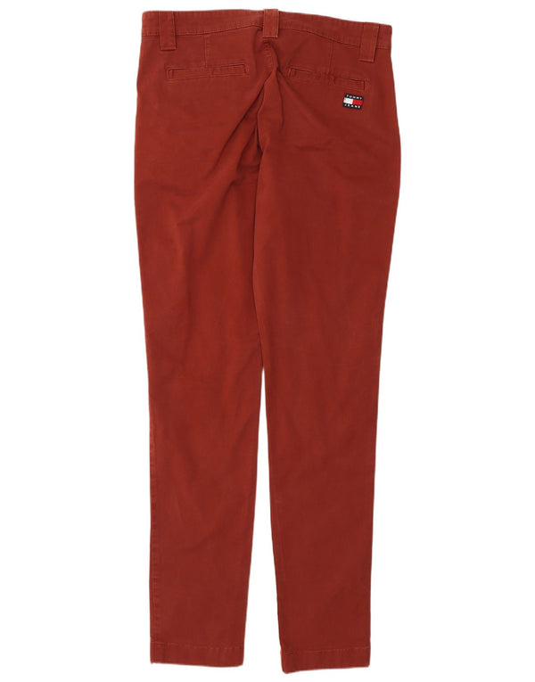 Tommy Hilfiger Pantalones chinos ajustados para hombre W32 L34 Algodón rojo