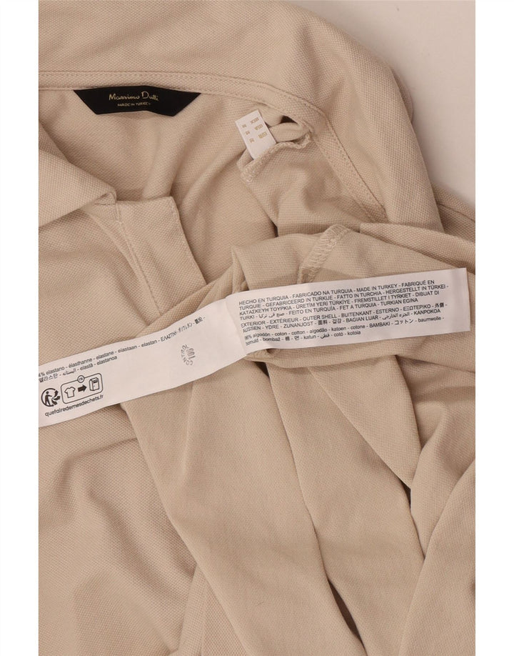 Polo Massimo Dutti Hombre Algodón Beige Medio