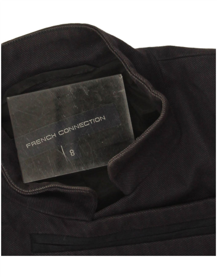 French Connection Chaqueta tipo blazer de 6 botones para mujer UK 8 Small Azul marino Algodón