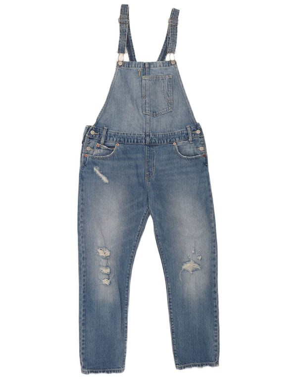 Levi's Jeans Rectos con Peto Desgastados para Mujer Medio W36 L27 Azul