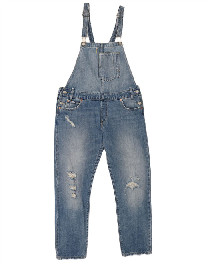 Levi's Jeans Rectos con Peto Desgastados para Mujer Medio W36 L27 Azul