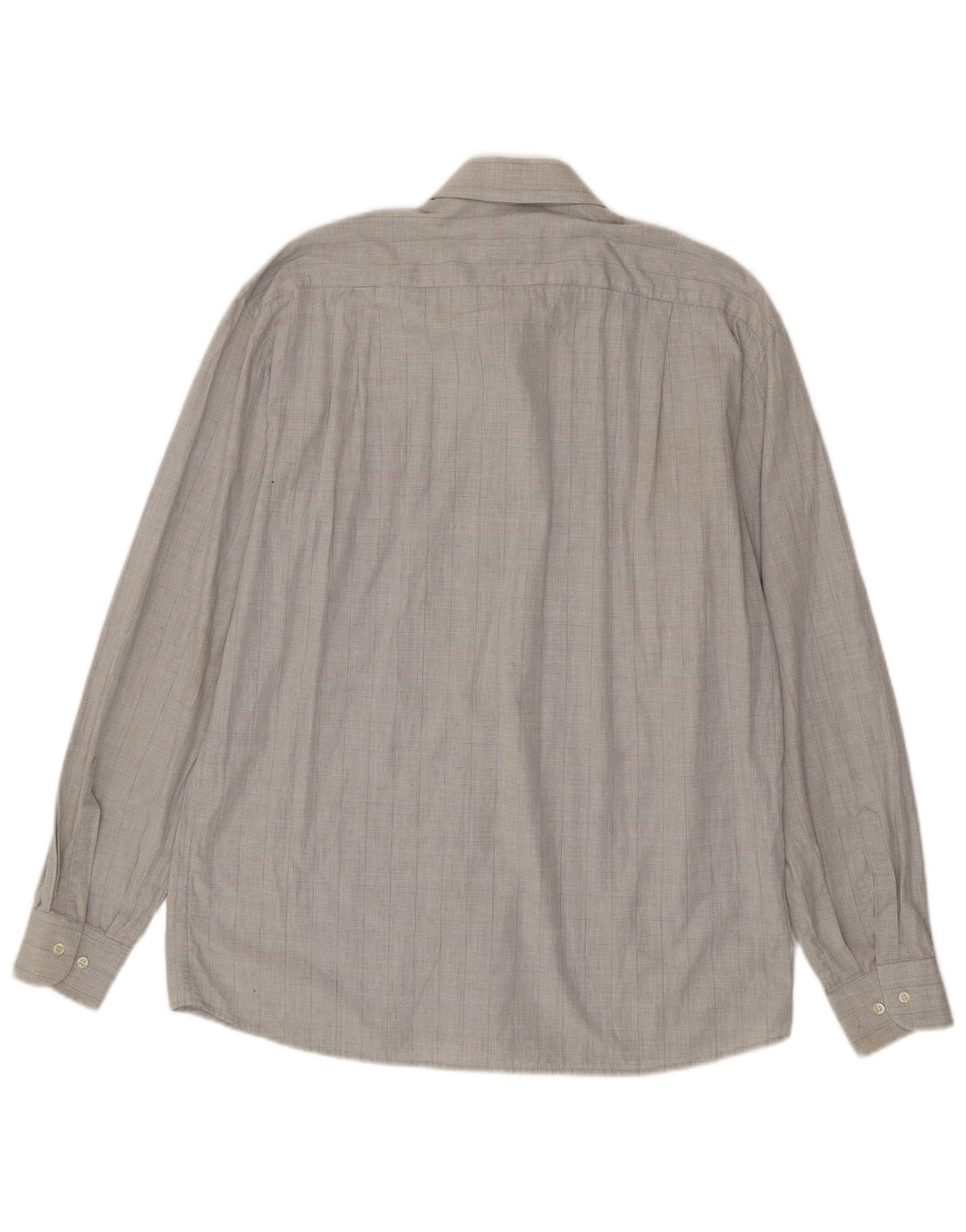 ROCCOBAROCCO Camisa para hombre Talla 16 41 Cuadro gris grande