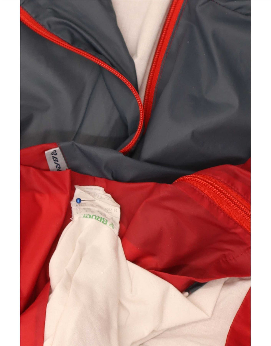 Brugi Hombre Chaqueta De Chándal Con Capucha De Poliamida Color Block Gris Medio