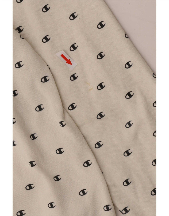 Champion Sudadera con gráfico para niños 11-12 años Grande Blanco Manchado