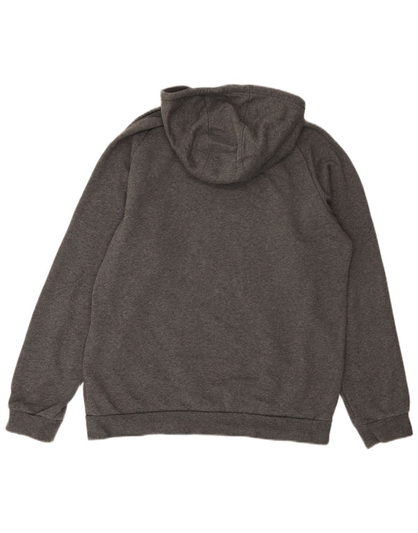 Adidas Hombre Sudadera Con Capucha Jumper Grande Gris Algodón