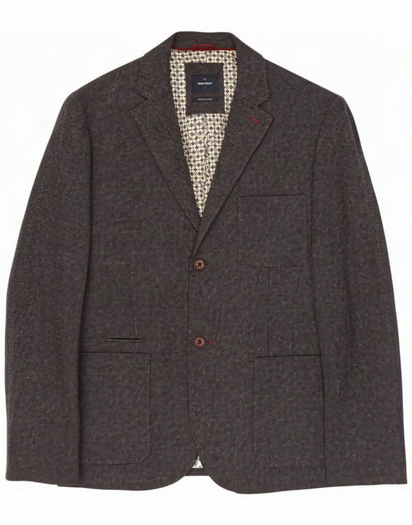 Chaqueta tipo blazer de 2 botones para hombre de White Stuff UK 44 2XL Lana moteada azul marino