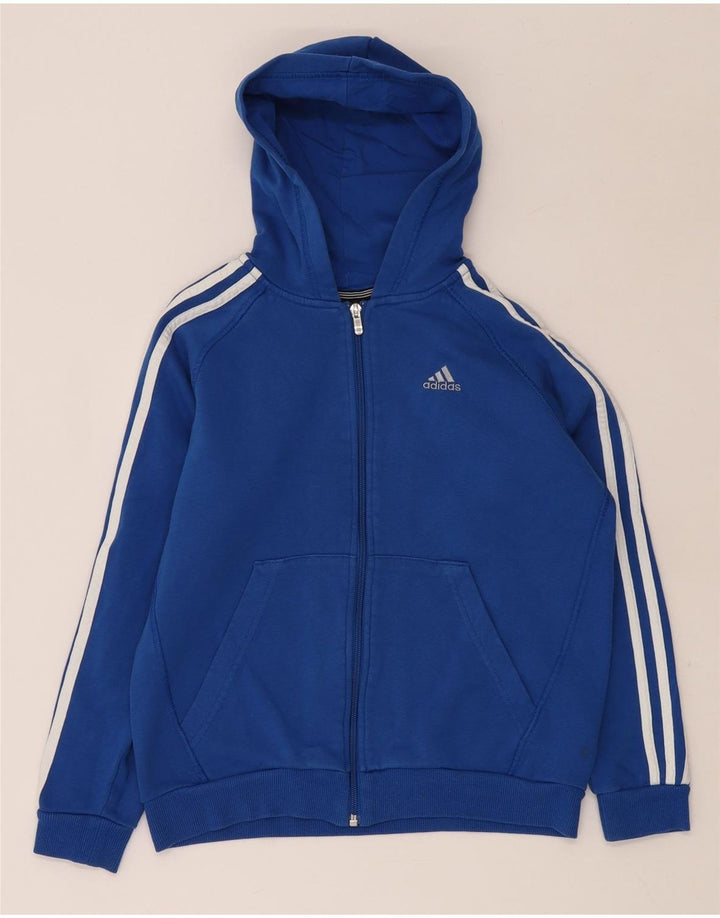 ADIDAS Sudadera con capucha y cremallera para niño 11-12 años Azul Algodón