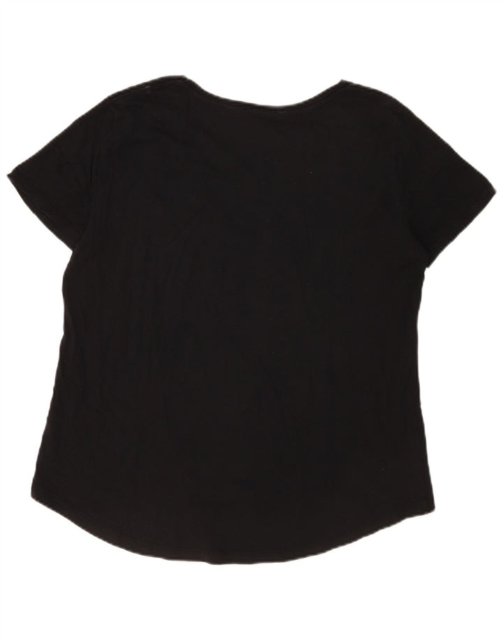 Zara Mujer Camiseta Top UK 46 Large Negro