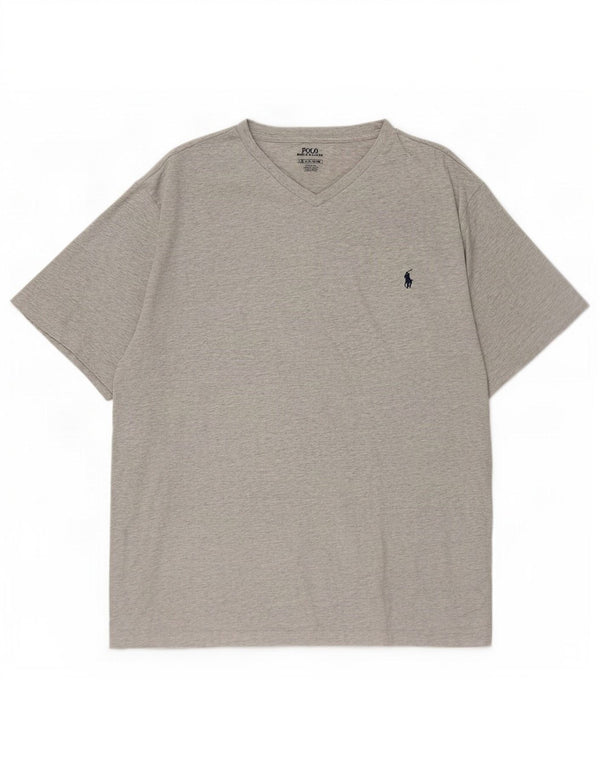 Polo Ralph Lauren Camiseta para hombre Top XL Algodón moteado gris