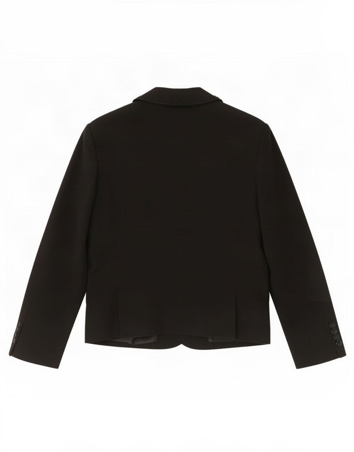 Vintage mujer doble pecho Blazer chaqueta Reino Unido 14 medio negro