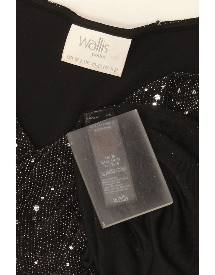 Wallis Blusa sin mangas para mujer UK 44 Mediana Nylon manchado negro