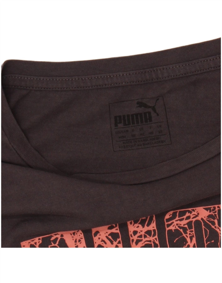 Puma Camiseta gráfica para mujer Top UK 12 Gris medio