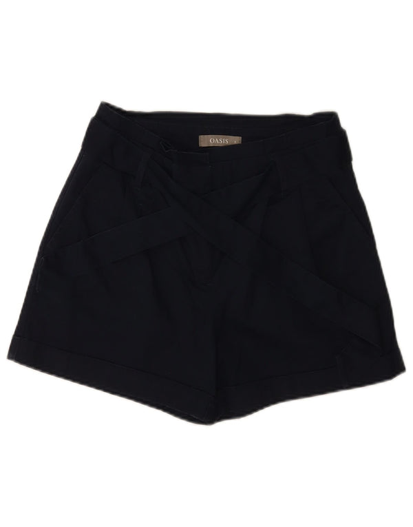 Oasis Pantalones Cortos Casuales Pegged para Mujer UK 8 Small W26 Azul Marino Algodón