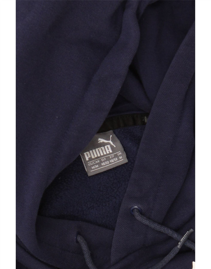 Puma Hombre Sudadera Con Capucha Gráfica Jersey De Algodón Azul Marino Mediano