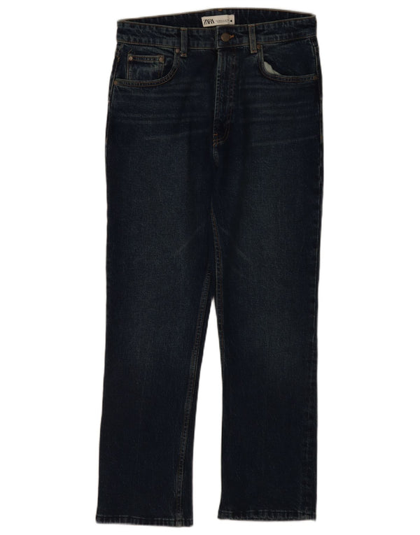 Zara Jeans Rectos Mujer EU 40 Medium W30 L28 Azul Marino