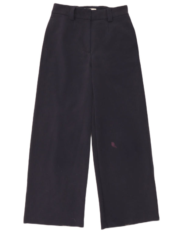 Marks & Spencer Pantalones chinos de cintura alta para mujer UK 8 Small W26 L30 Navy Bl