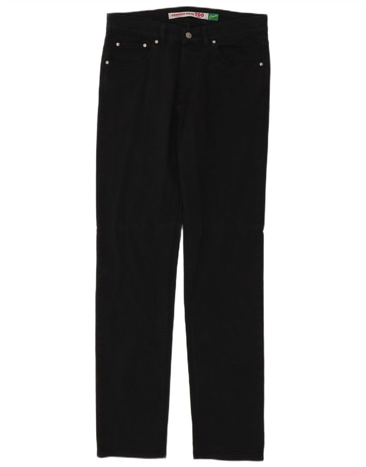 CARRERA Vaqueros rectos regulares 700 para hombre W32 L35 Algodón negro