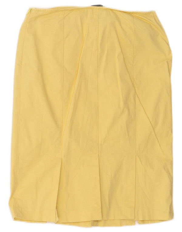 Blumarine Falda Recta Mujer IT 40 Small W30 Algodón Amarillo