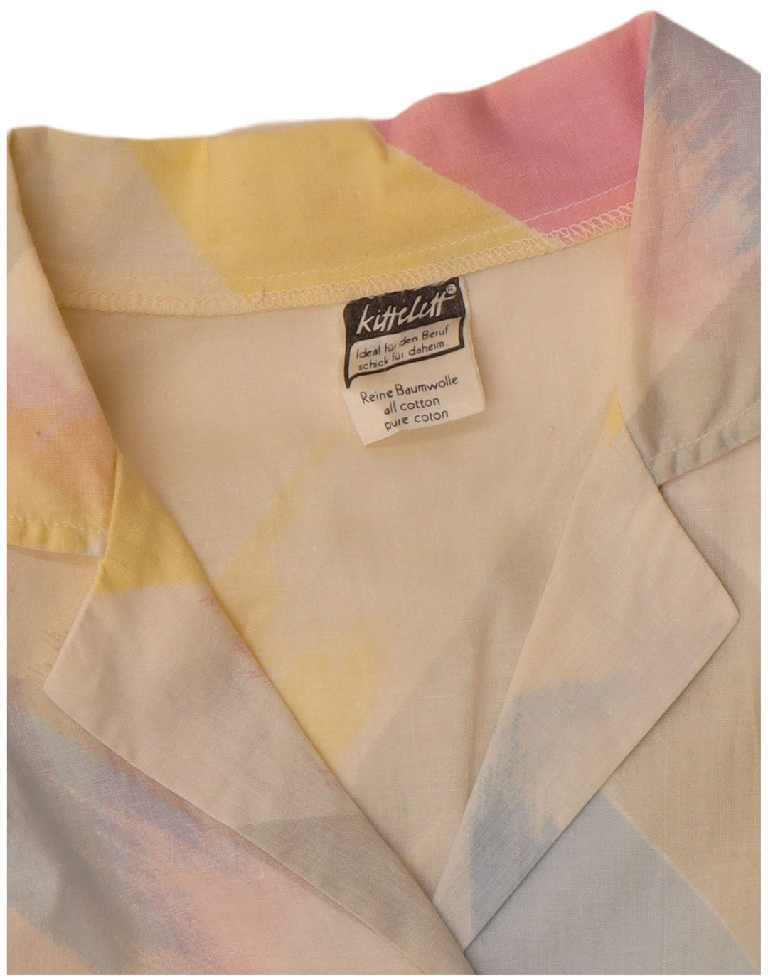 Vintage mujer A-Line vestido Reino Unido 14 medio multicolor rayas