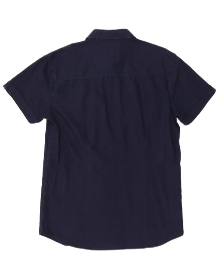 Wrangler Camisa Slim Fit Para Hombre Algodón Azul Marino Grande