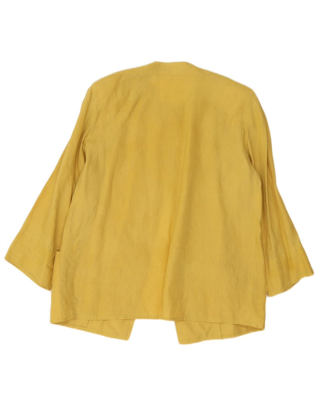 Vintage mujer 1 botón Blazer chaqueta Reino Unido 16 grande amarillo