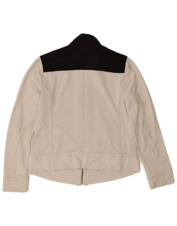Ralph Lauren Chaqueta de chándal corta para mujer UK 10 Small White Colourblock