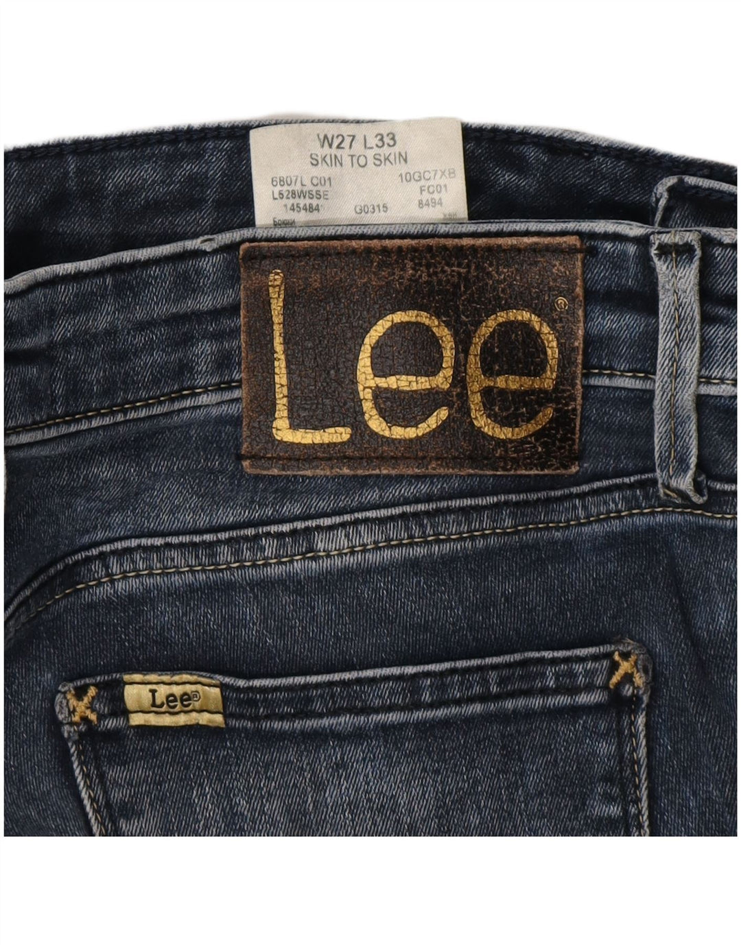 Vaqueros pitillo para mujer LEE W27 L25 Algodón azul
