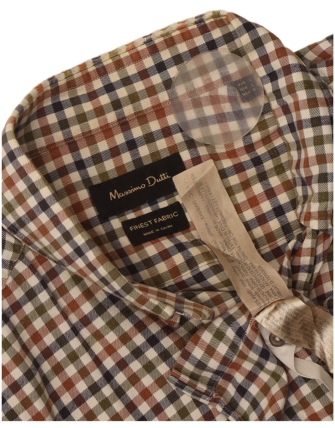 Camisa Hombre Massimo Dutti Large Cuadros Multicolor Algodón