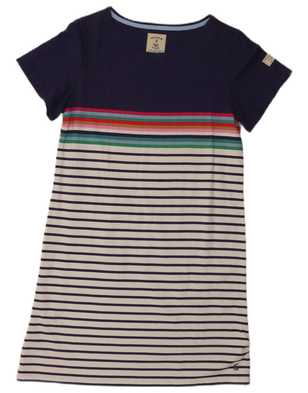 Joules Vestido tipo camiseta para mujer UK 44 Grande Algodón a rayas azul marino