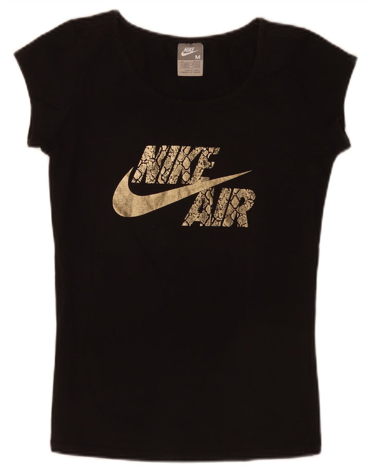 Nike - Camiseta gráfica para mujer, talla 10/12, talla M, color negro