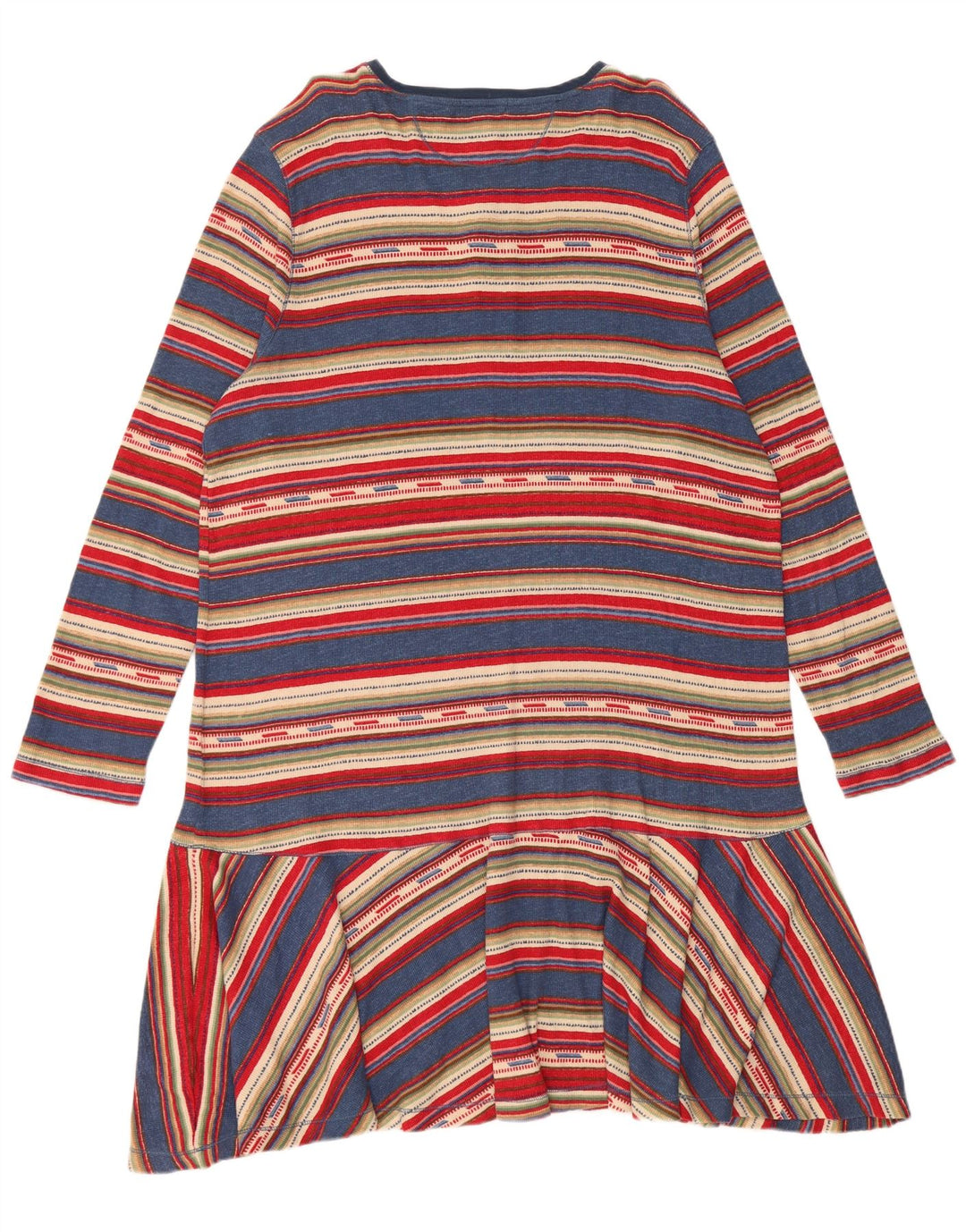 RALPH LAUREN Vestido de cintura caída para mujer UK 22 3XL Rayas multicolores