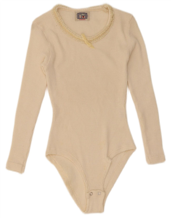 Compagnie Body de manga larga para mujer UK 40 Medium Off White