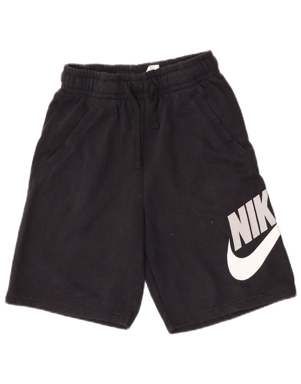 Nike Pantalones cortos deportivos con gráficos para niños 12-13 años Algodón negro