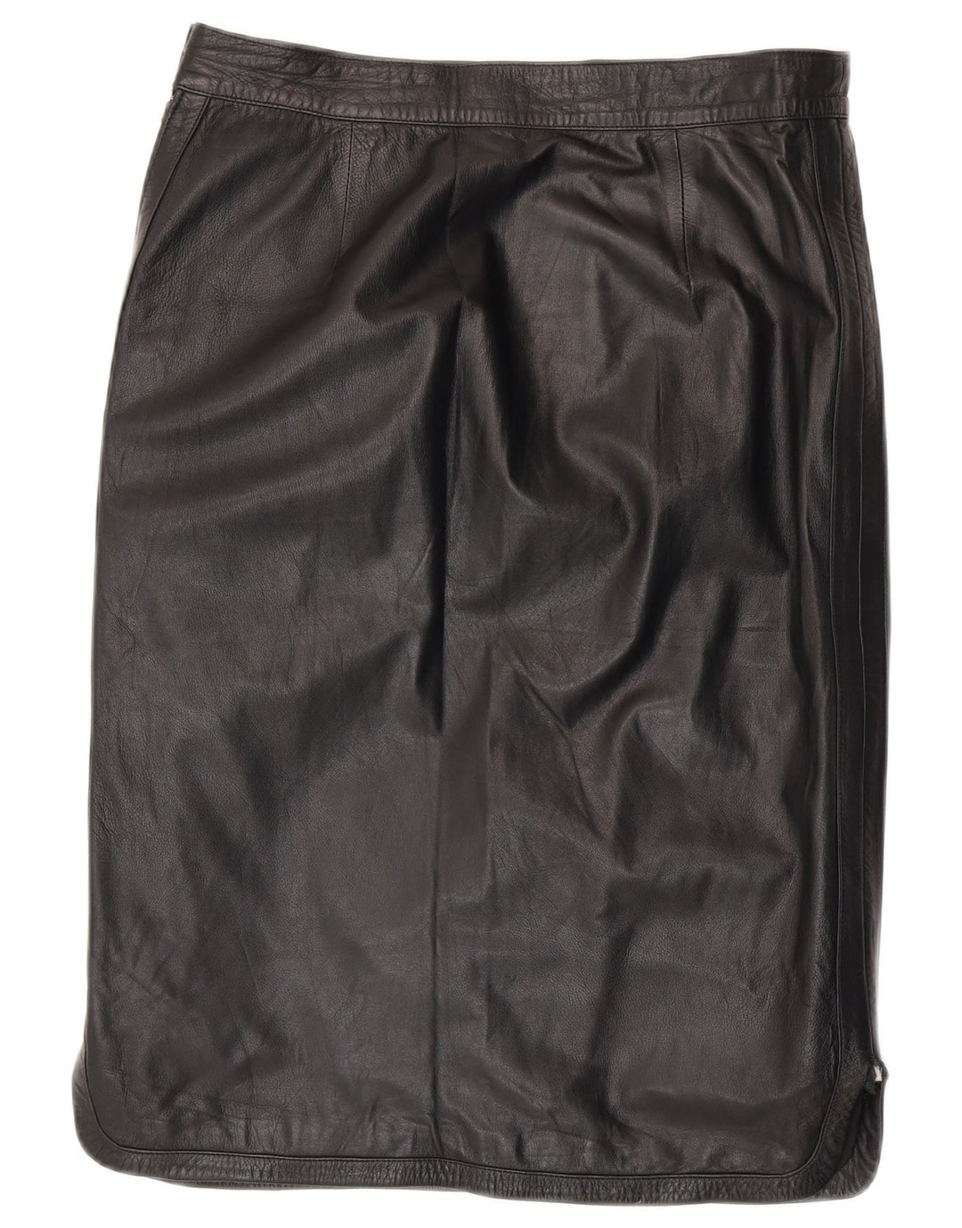 Genny Falda de cuero para mujer W32 Grande Negro