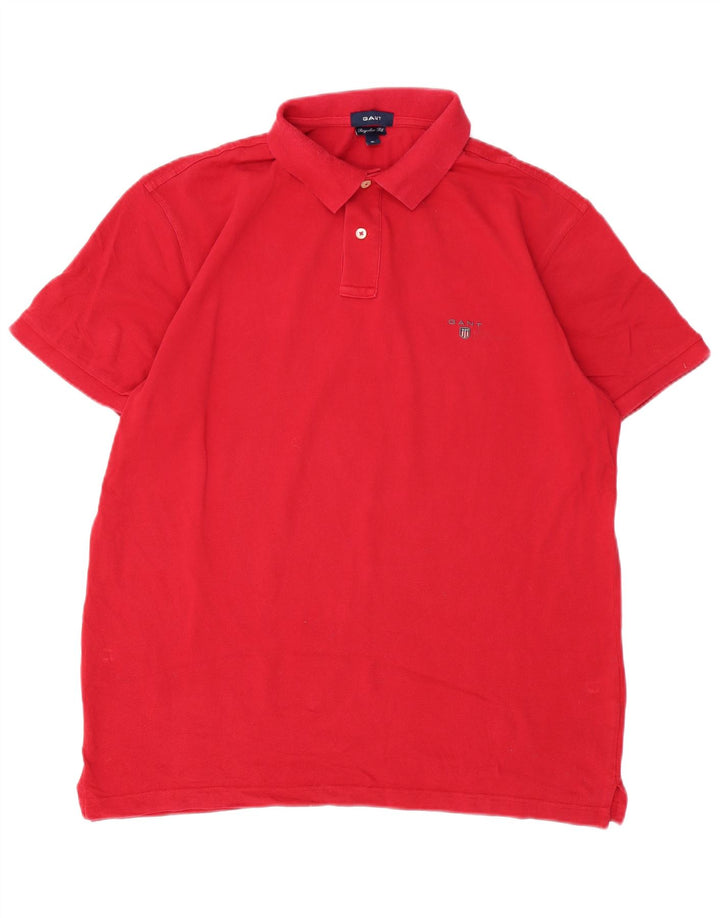 GANT Mens Regular Fit Polo Shirt XL Red Cotton Vintage Gant and Second-Hand Gant from Messina Hembry 