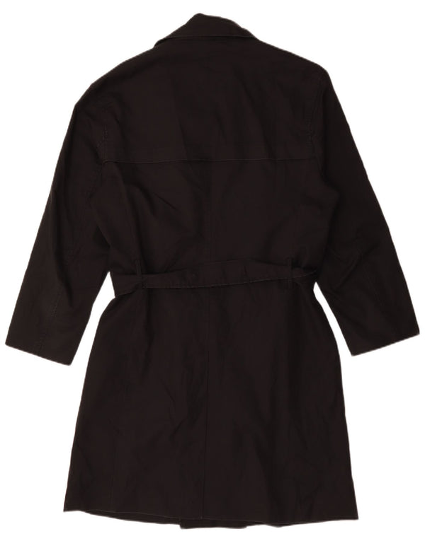 Zara Hombre Gabardina ES 38 Mediano Negro Poliéster