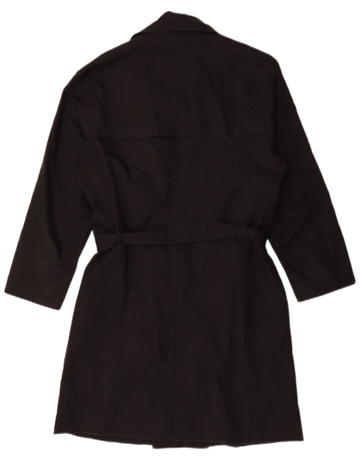 Zara Hombre Gabardina ES 38 Mediano Negro Poliéster