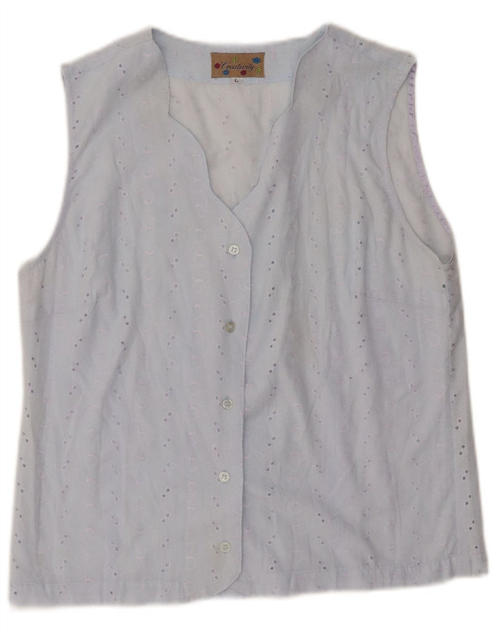 Creativity Blusa sin mangas para mujer UK 44 Grande Azul