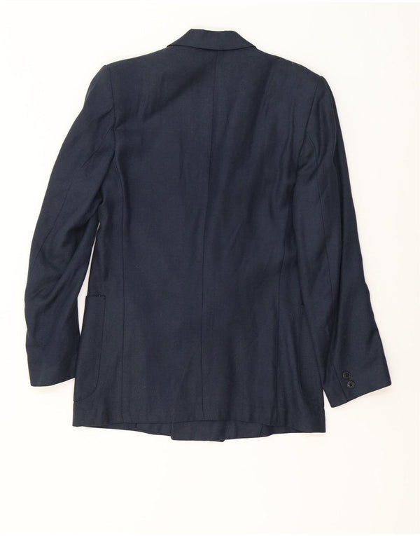 Vintage hombres doble pecho Blazer chaqueta Reino Unido 38 medio azul marino clásico