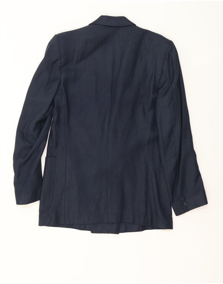 Vintage hombres doble pecho Blazer chaqueta Reino Unido 38 medio azul marino clásico