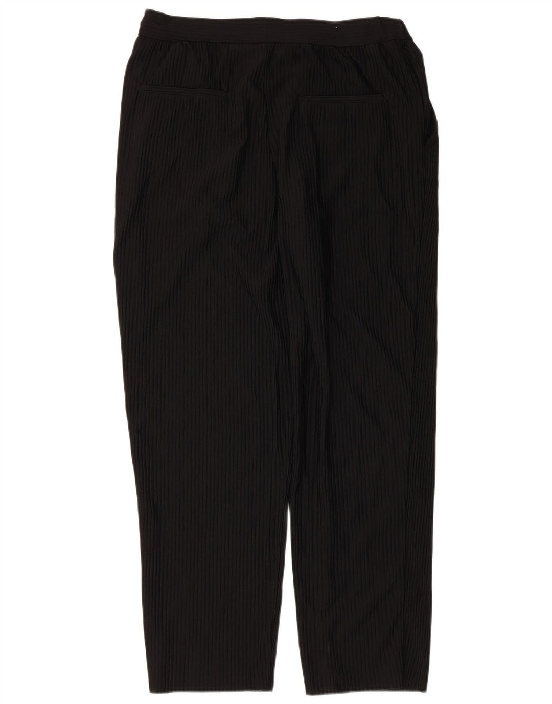Zara Mujer Pantalón Casual Recto Mediano W32 L30 Negro Poliéster