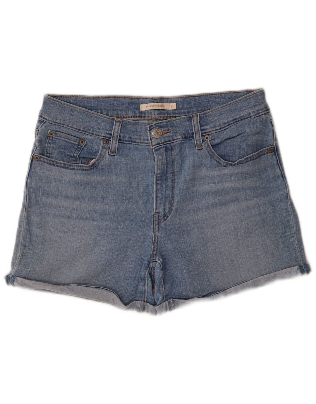LEVI'S Shorts Vaqueros Mujer W29 Algodón Azul Medio