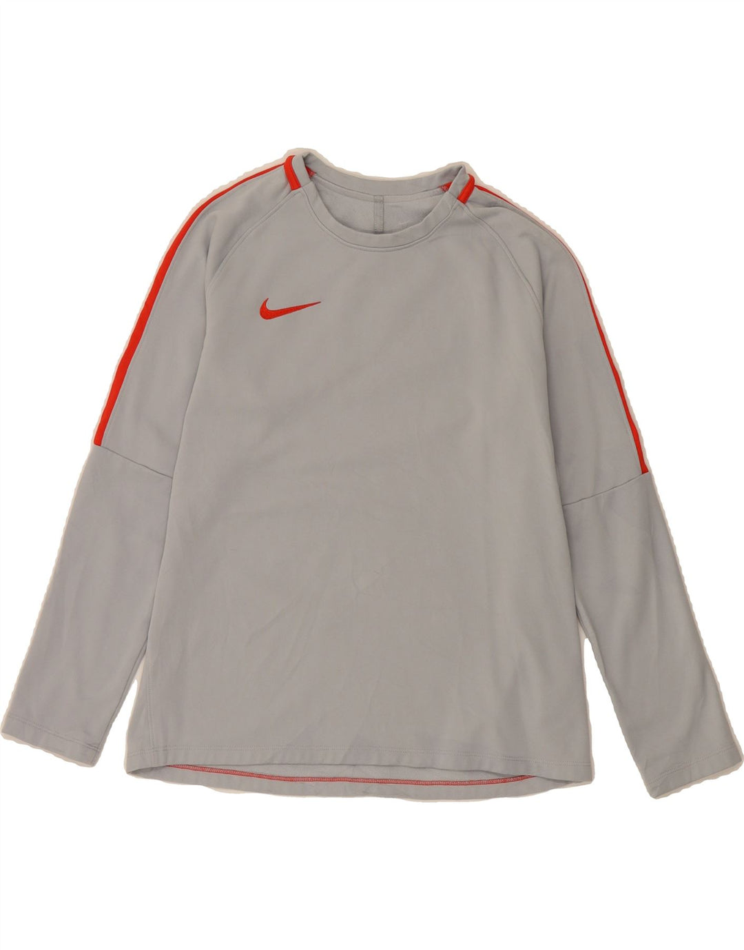 NIKE Mujer Dri Fit Top Manga Larga UK 40 Poliéster Gris Medio