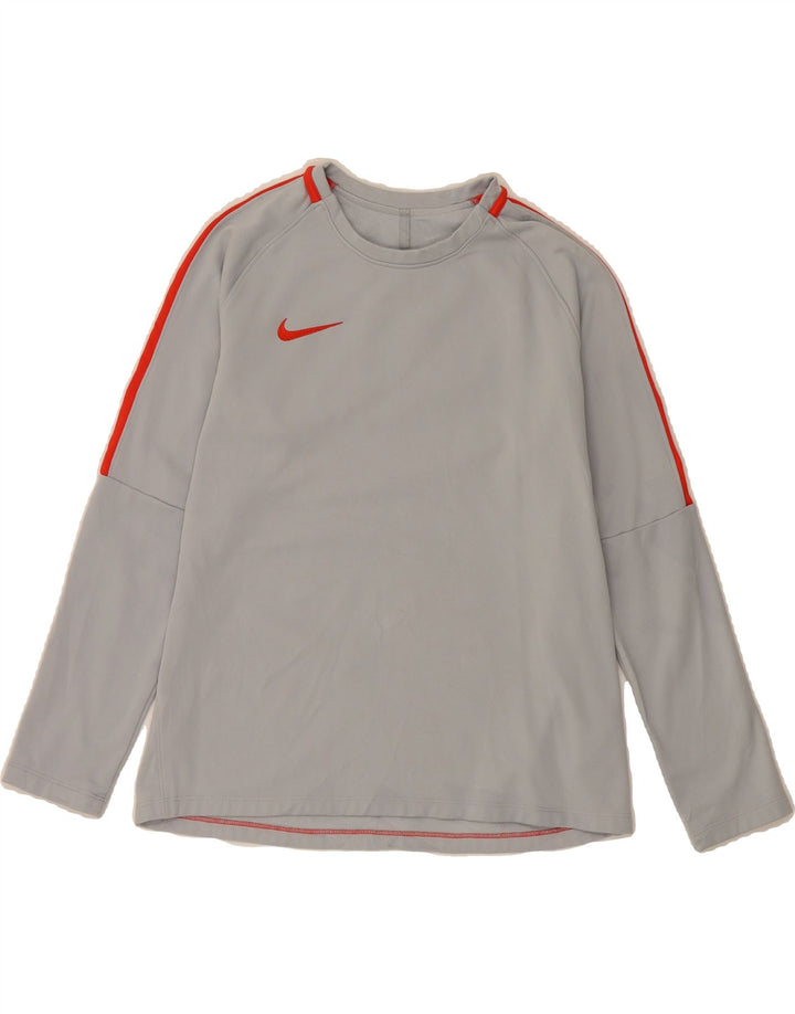 NIKE Mujer Dri Fit Top Manga Larga UK 40 Poliéster Gris Medio