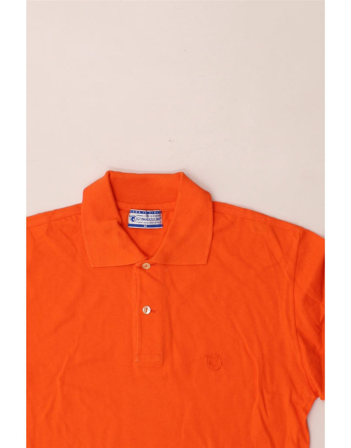 GYMNASIUM Mens Polo Shirt Medium Orange Cotton Vintage Gymnasium and Second-Hand Gymnasium from Messina Hembry 