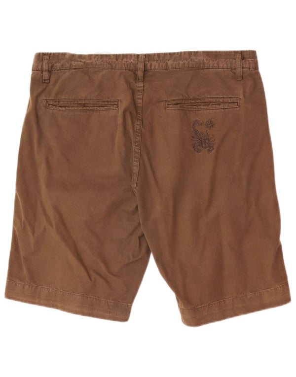 Scorpion Bay Pantalones cortos chinos regulares para hombre W33 Algodón marrón medio